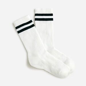 Tracksmith X J. Crew merino wool-blend tube socks in White / Scarab